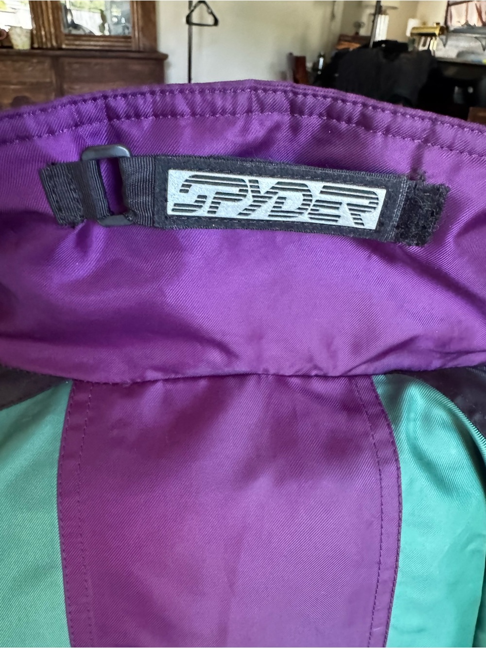 Spyder Colorblock Ski Jacket in Purple with Teal and Red Accents - Picture 2 of 14